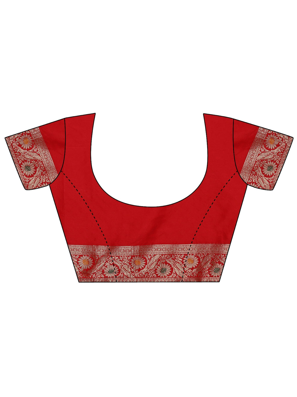 Libas Vermilion Red Gharchola Silk Blend Saree