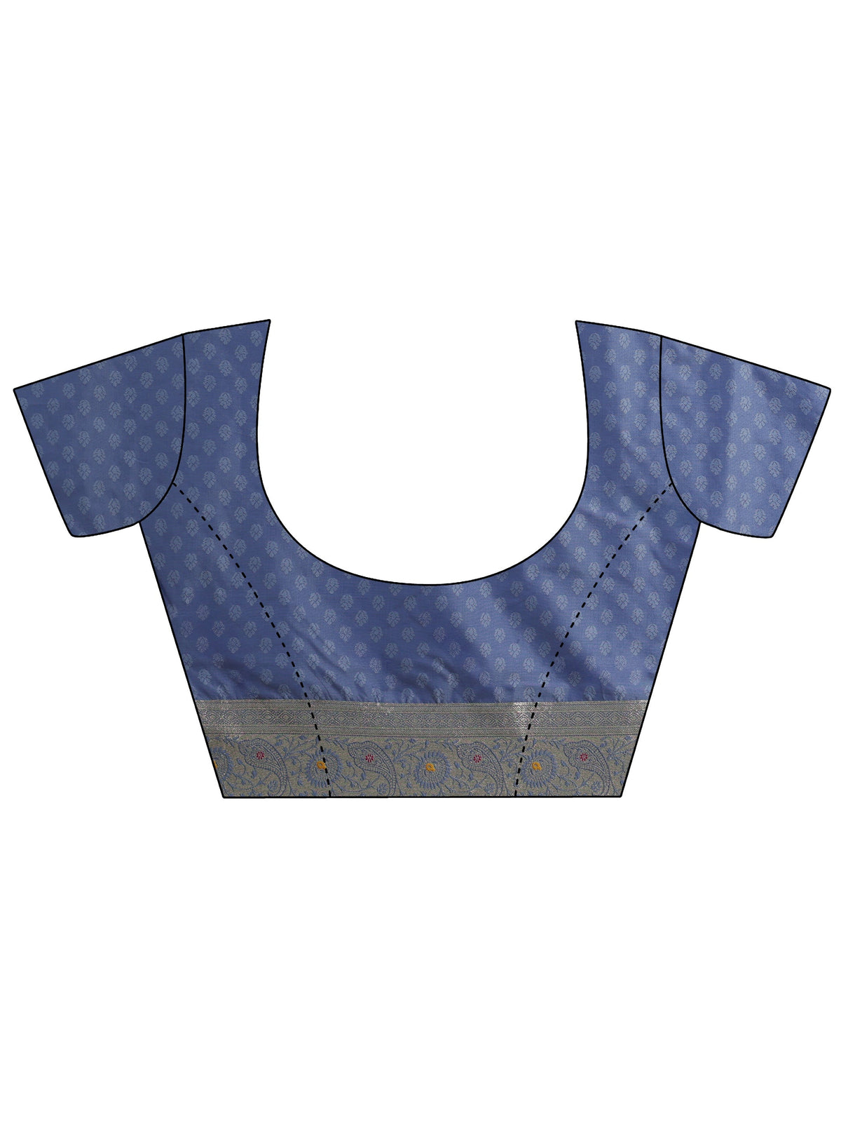 Libas Dusty Blue Banarasi Silk Blend Saree