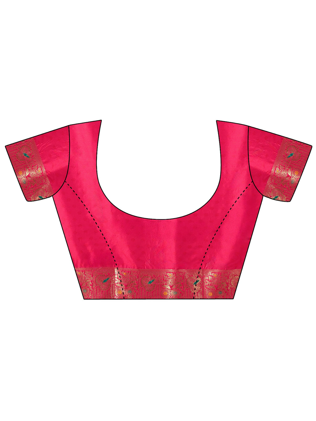 Libas Rani Pink Banarasi Silk Blend Saree