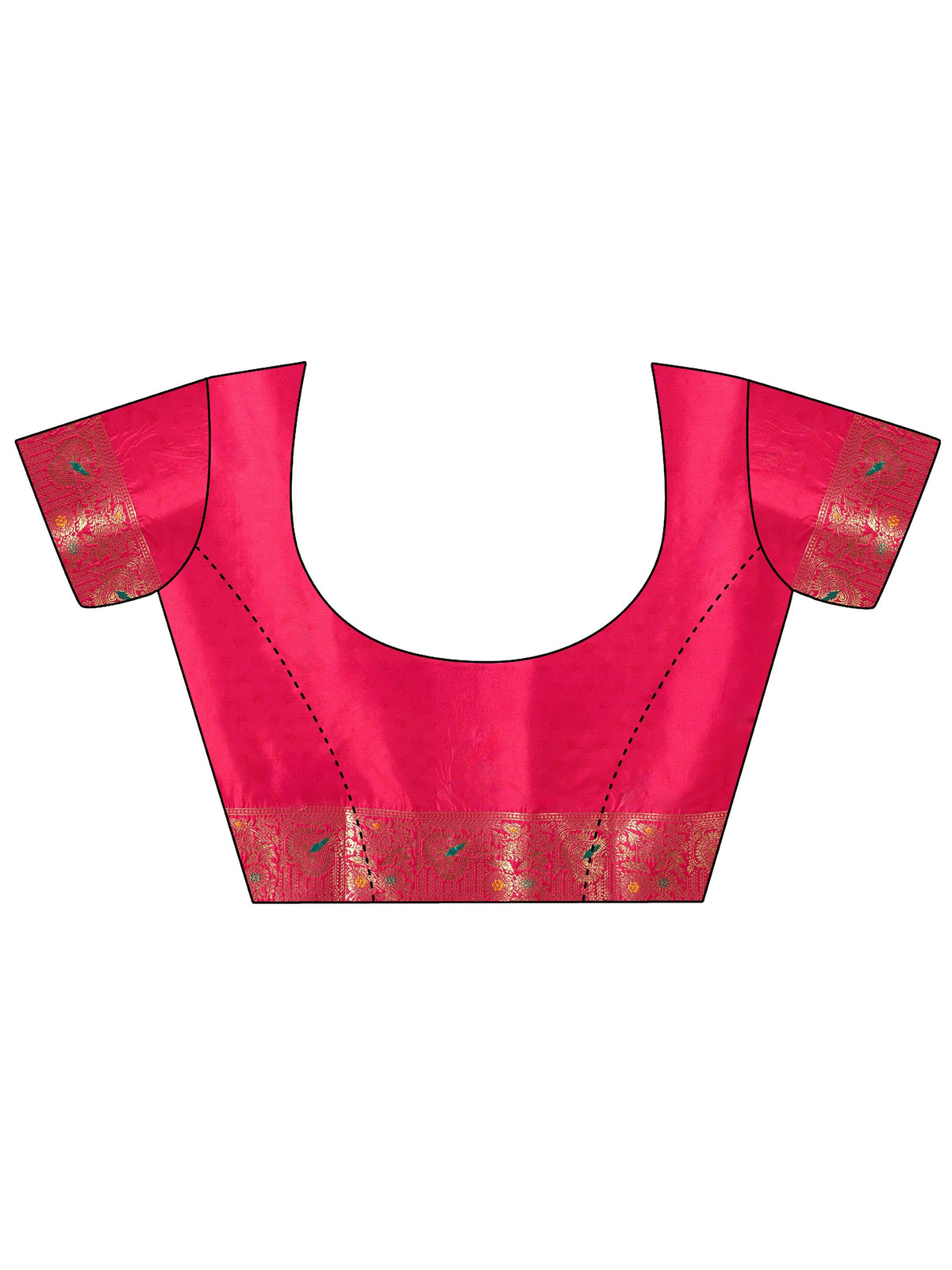 Libas Rani Pink Banarasi Silk Blend Saree