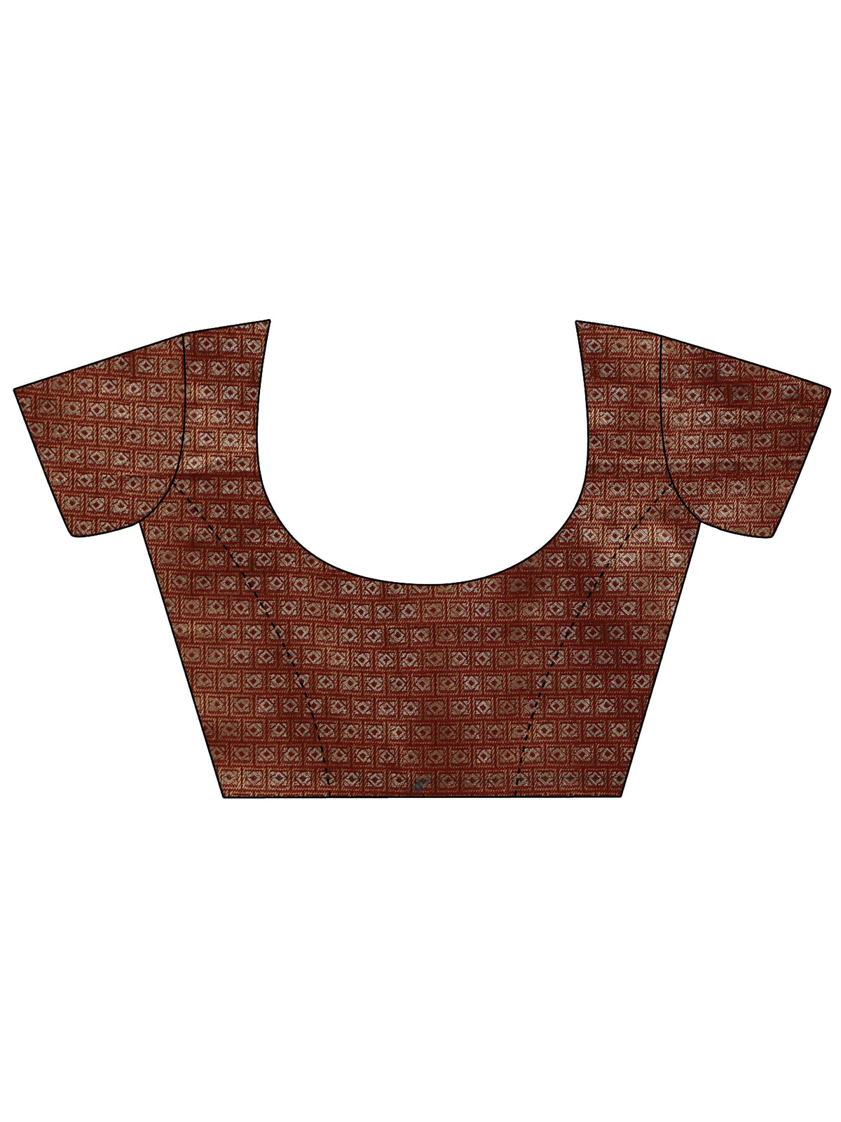 Libas Art Rust Brown Banarasi SIlk Blend Saree