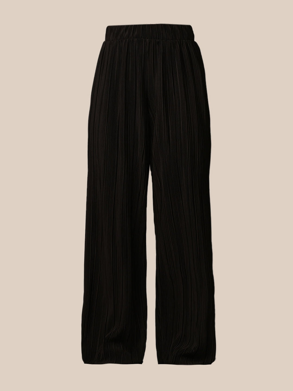 Black Textured Pant
