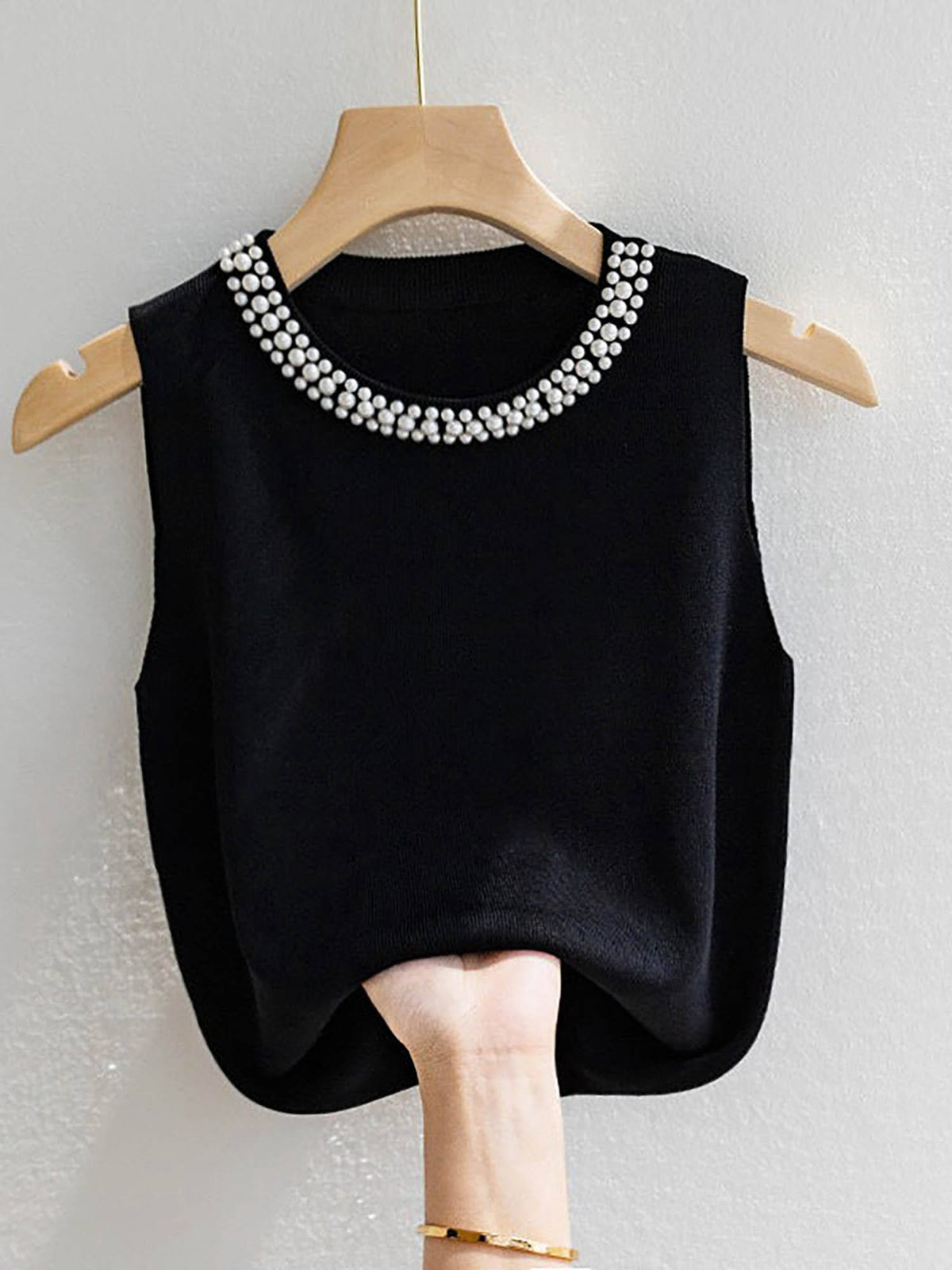 Pink Pearl Studded Tank Top | TT98 - view 3