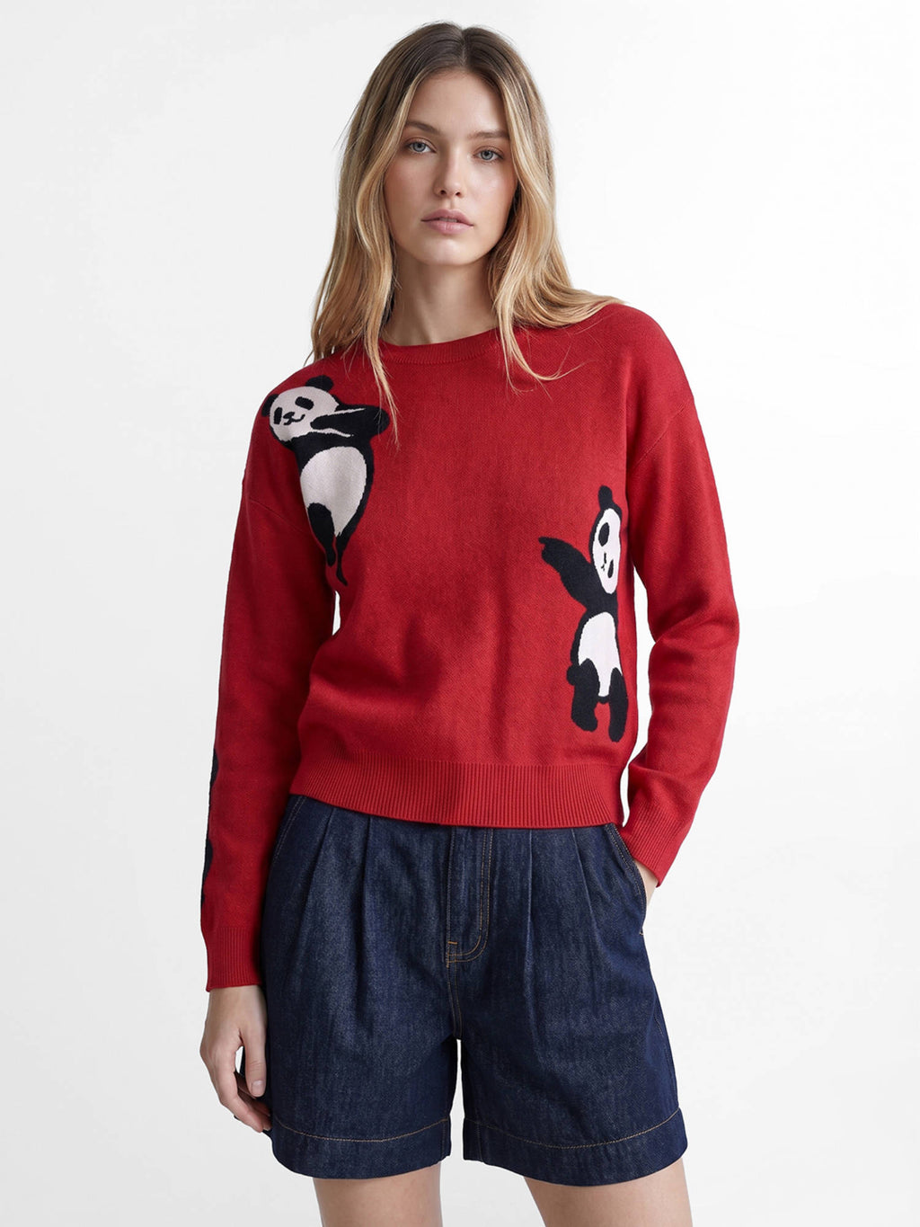 Women's Graphic Print Regular Fit Red Sweatshirt | O24 - view 1