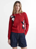 Women's Graphic Print Regular Fit Red Sweatshirt | O24 - view 1