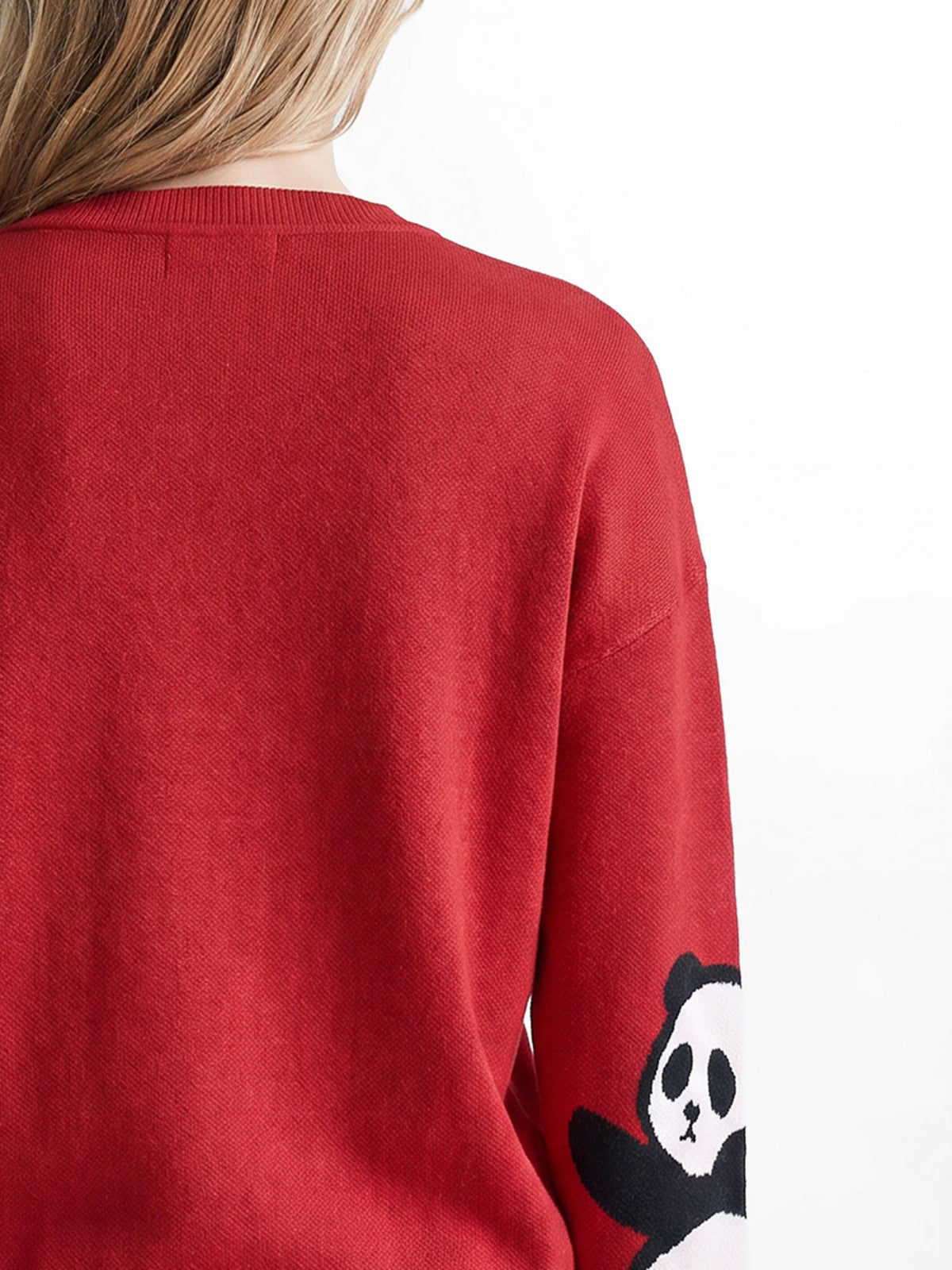 Women's Graphic Print Regular Fit Red Sweatshirt | O24 - view 5