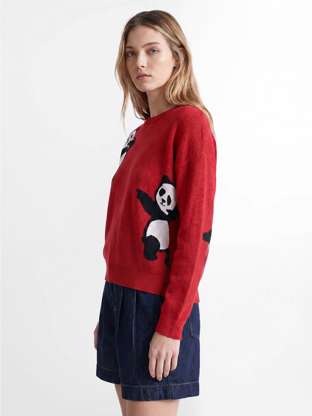 Women's Graphic Print Regular Fit Red Sweatshirt | O24 - view 6