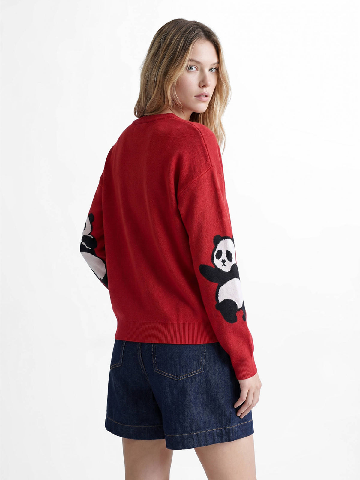 Women's Graphic Print Regular Fit Red Sweatshirt | O24 - view 7