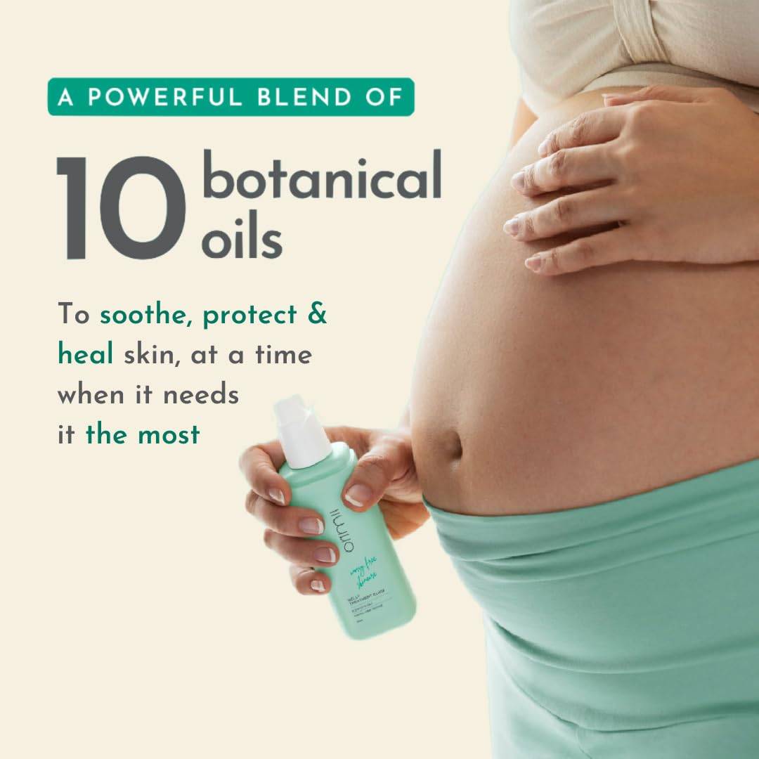Belly Treatment Elixir - Body Oil For Stretch Marks; Fragrance Free, Pregnancy Safe | B20 - view 4