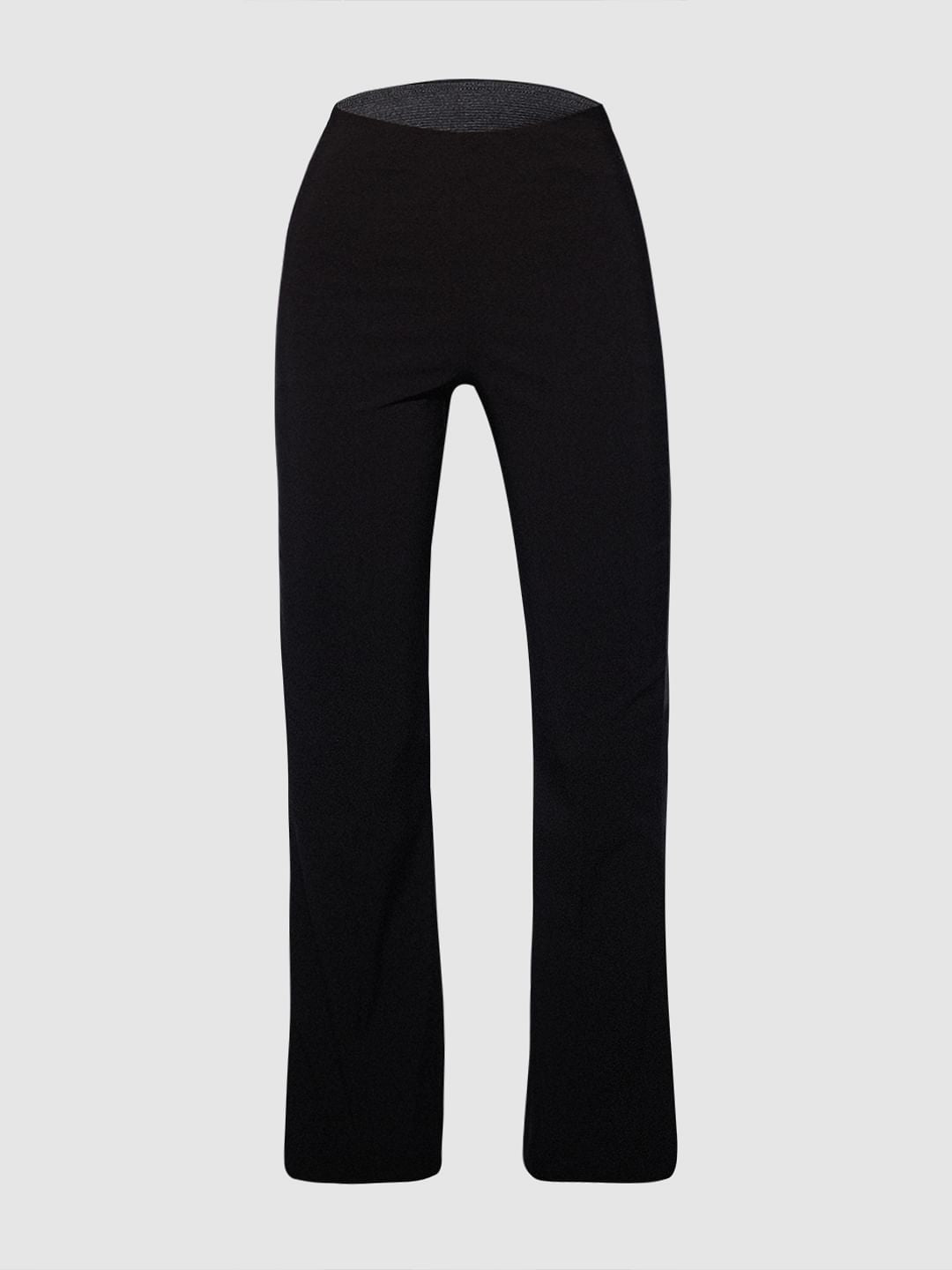 Black Flared Slit Pants