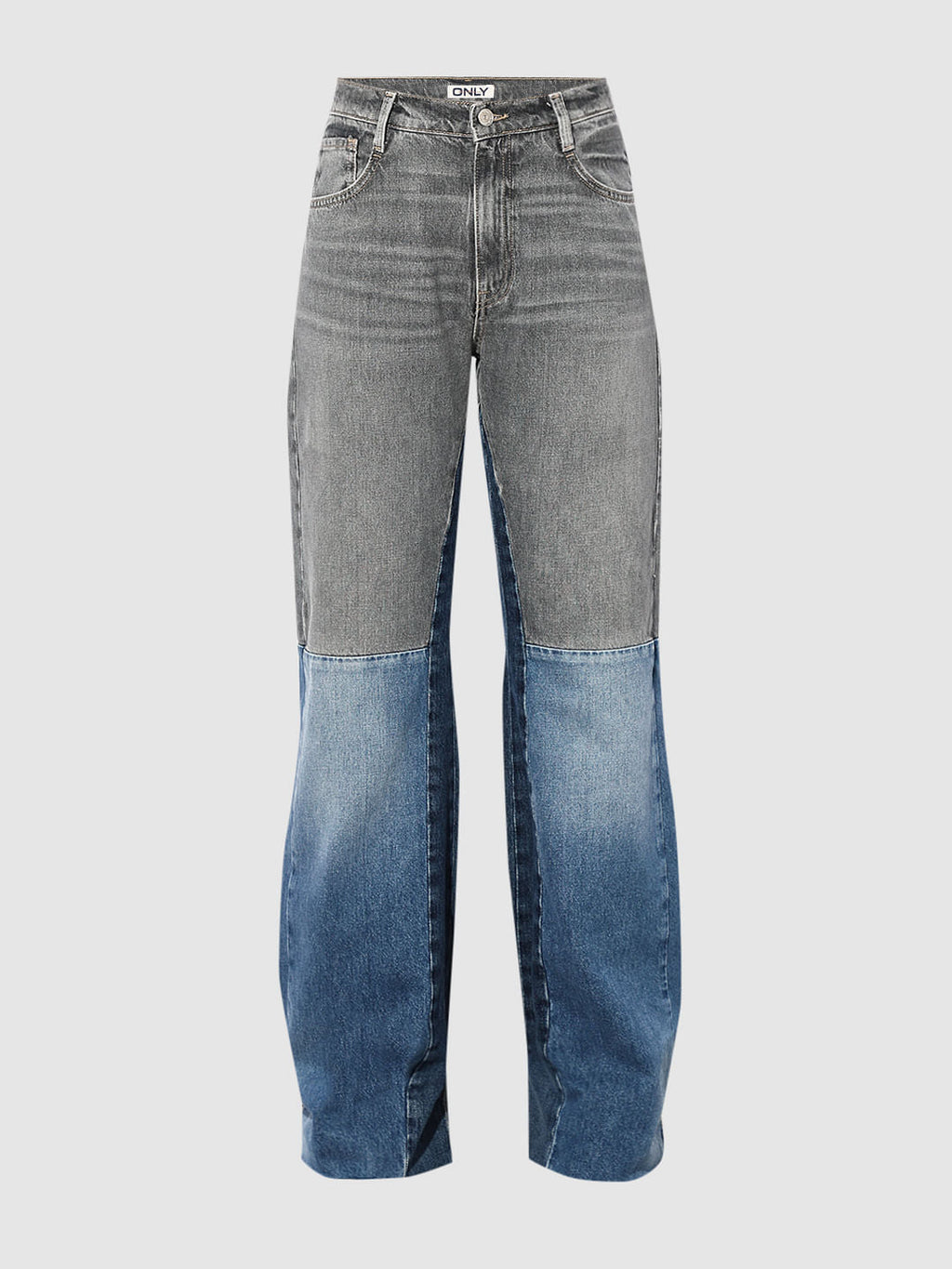 Blue High Rise Reworked Flared Jeans