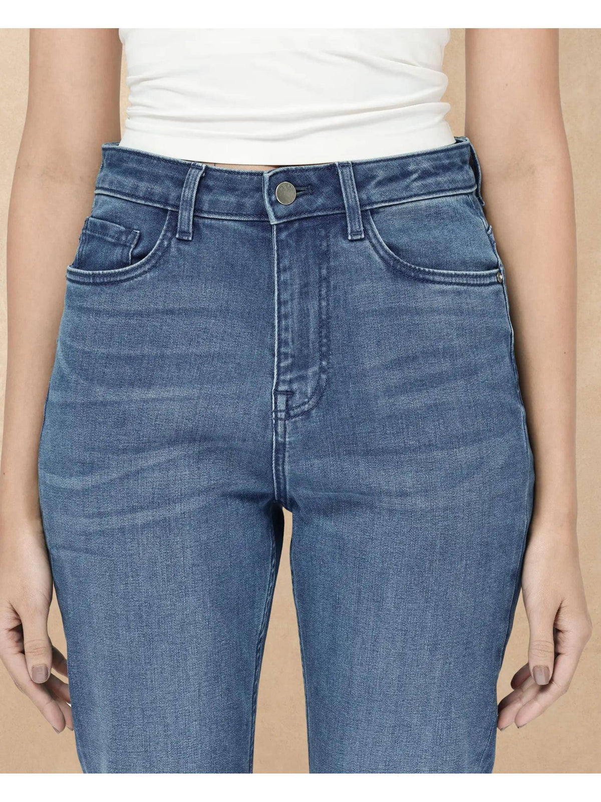 Hadley SC Light Blue Plain Bootcut Jeans | BT10 - view 2