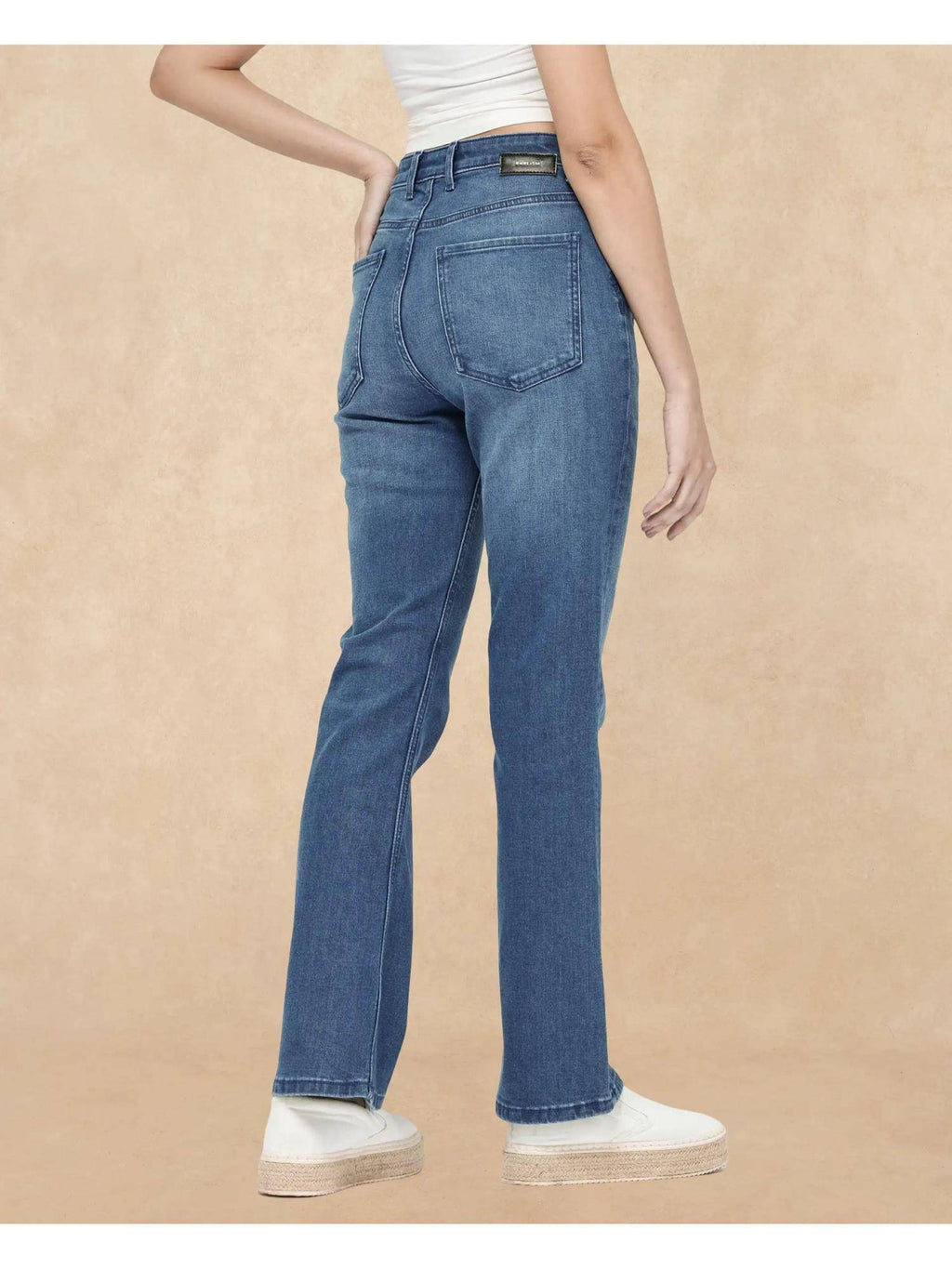 Hadley SC Light Blue Plain Bootcut Jeans | BT10 - view 7