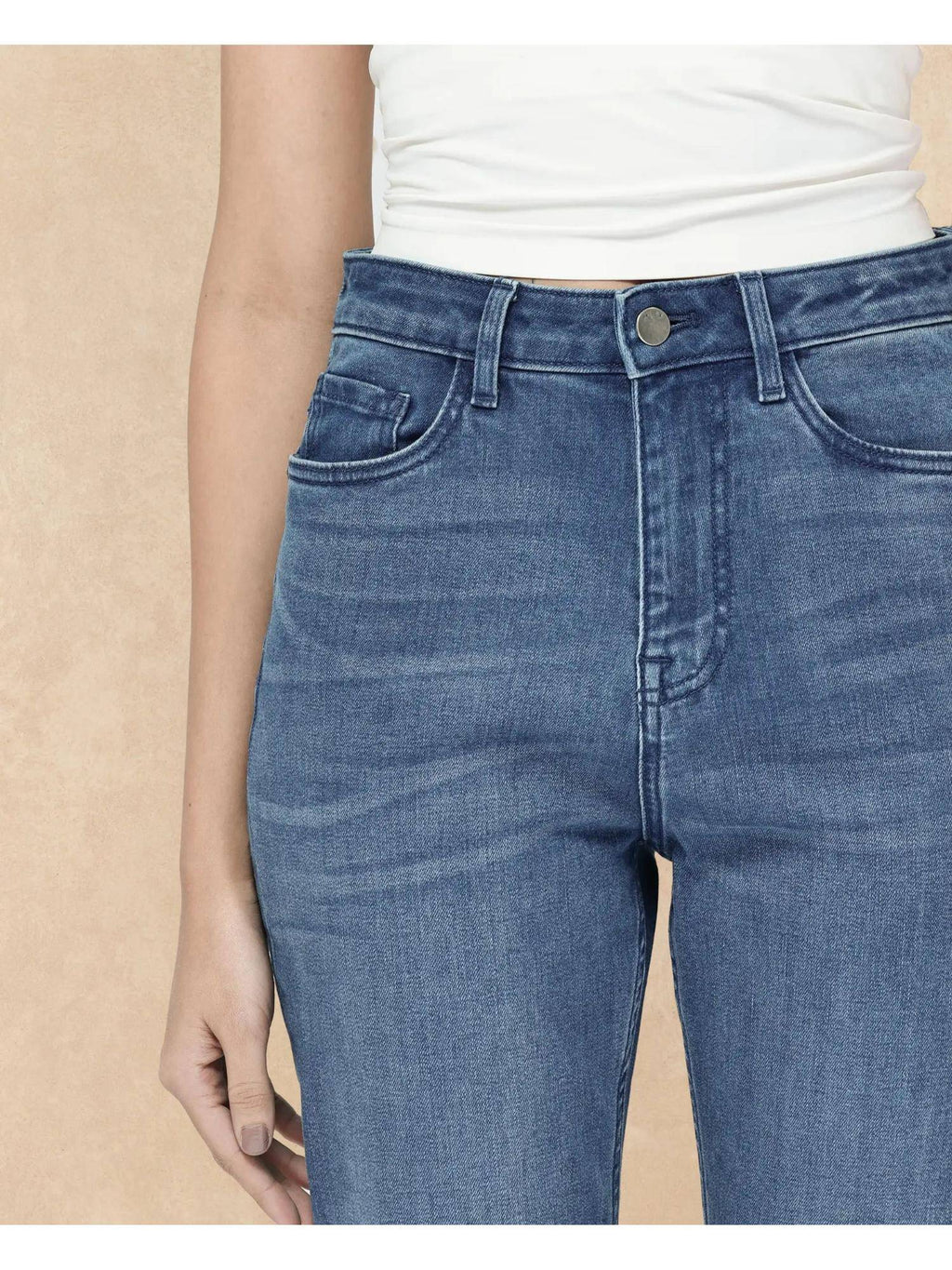 Hadley SC Light Blue Plain Bootcut Jeans | BT10 - view 9