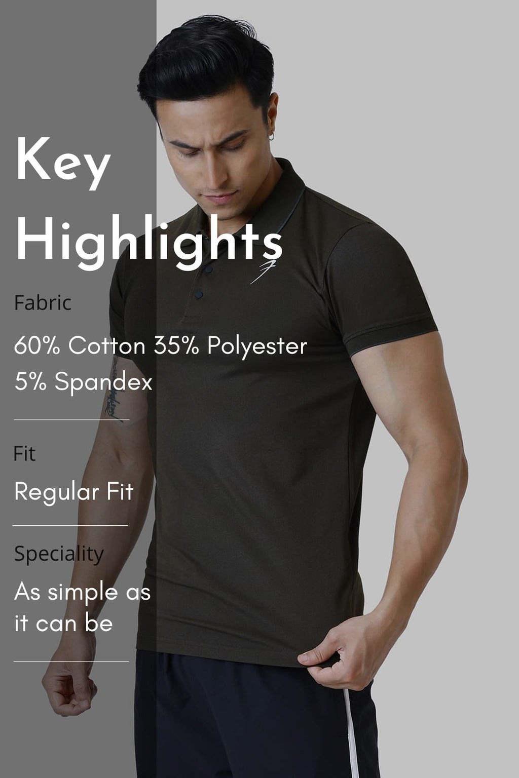 Aura Polo T-shirt Olive