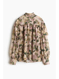 Women Beige Balloon-Sleeved Blouse | S67 - view 1