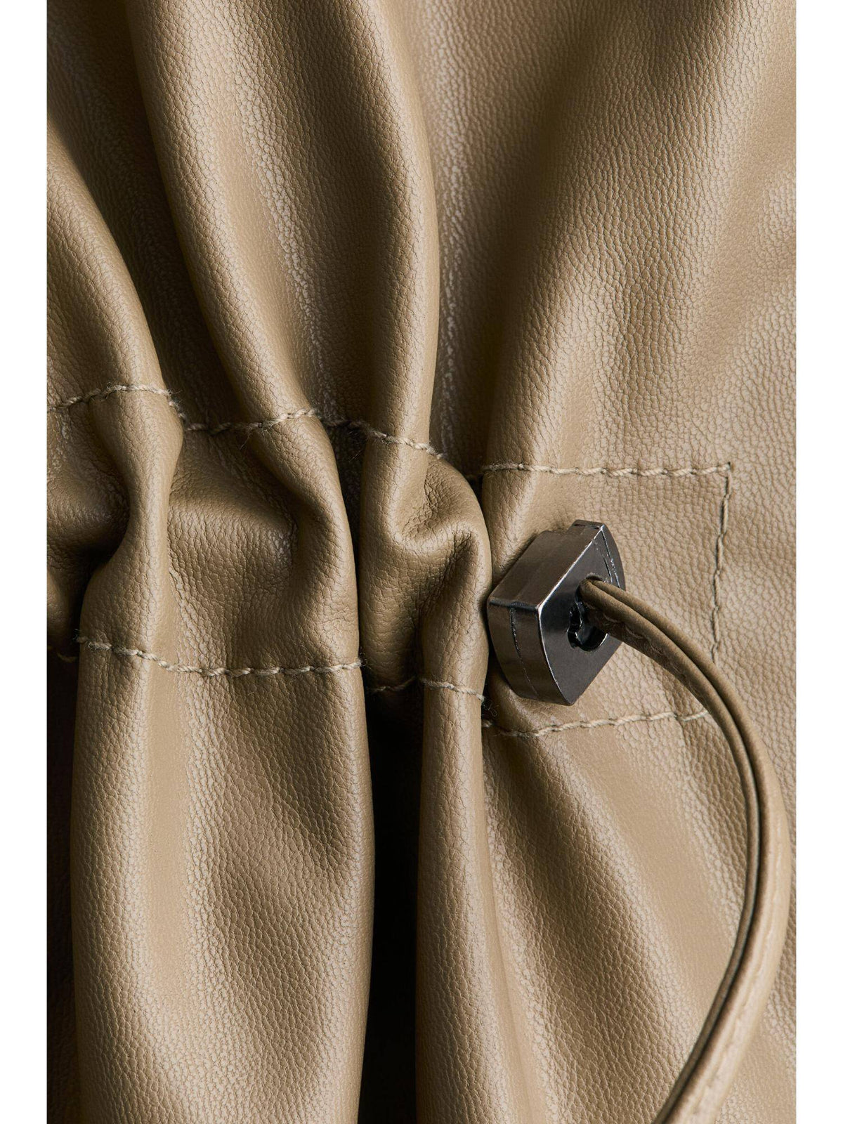 Women Beige Oversized Drawstring-Detail Jacket | JC78 - view 2