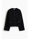 Women Black Teddy Jacket | JC78 - view 1