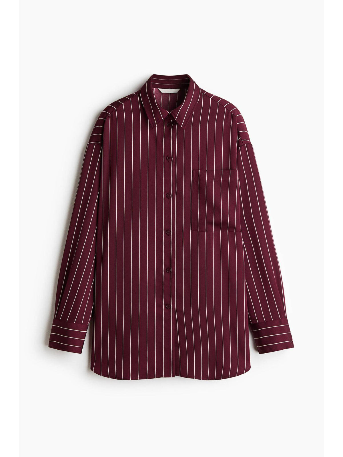 Women Red Loose-Fit Twill Shirt | S67 - view 1