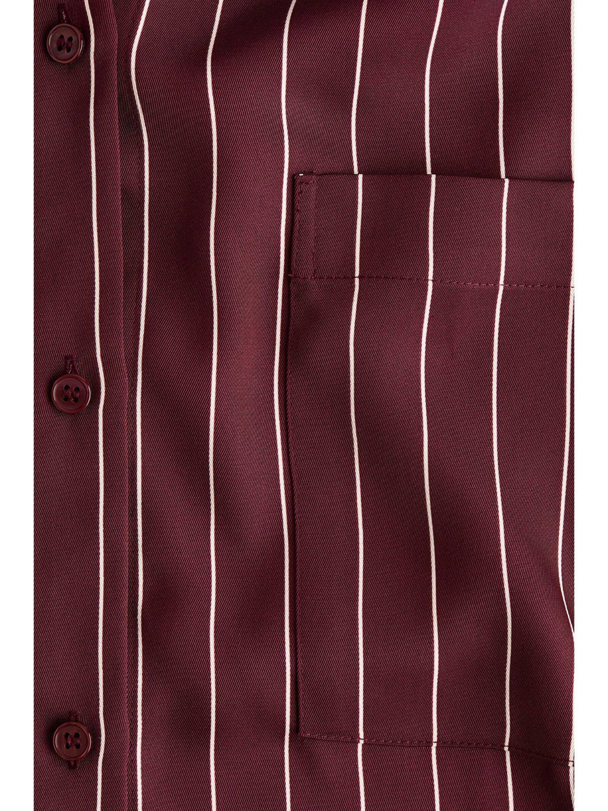 Women Red Loose-Fit Twill Shirt | S67 - view 2
