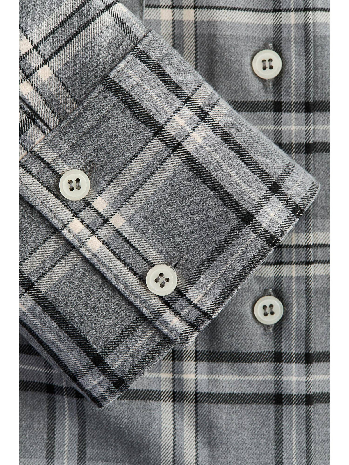Women Beige Oversized Flannel Shirt | S67 - view 4