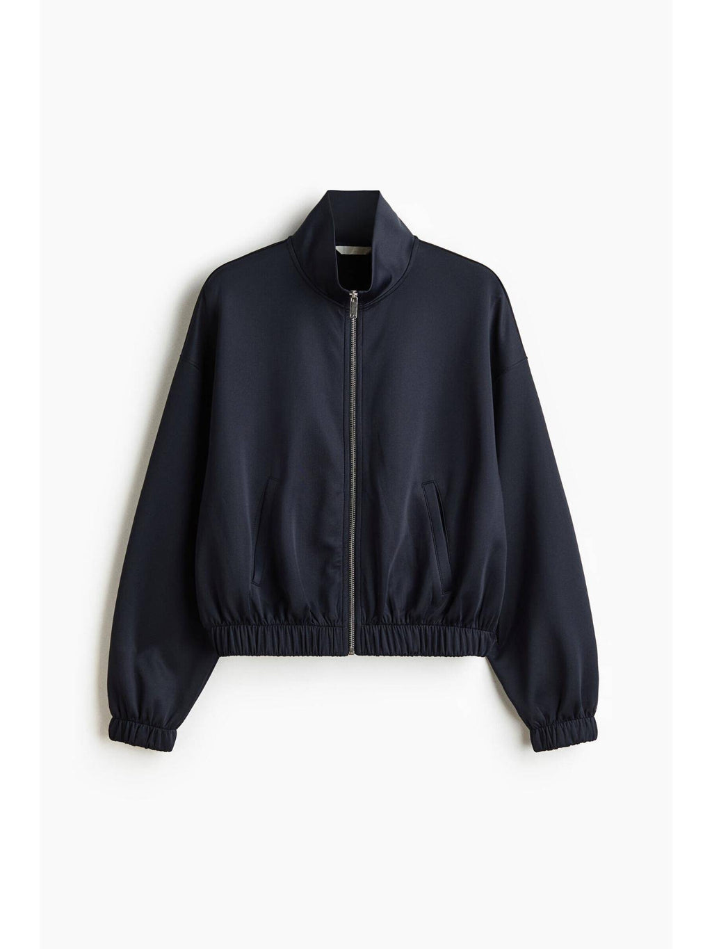 Women Blue Fine-Ribbed Track Jacket | JC78 - view 3