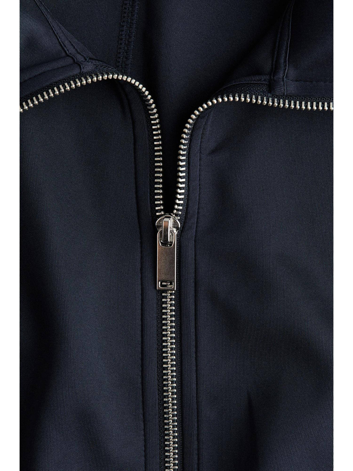 Women Blue Fine-Ribbed Track Jacket | JC78 - view 4