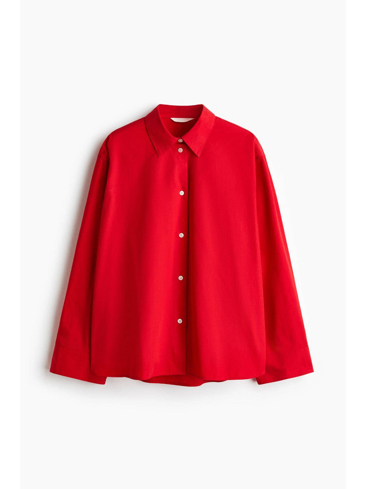 Women Red Relaxed-Fit Cotton Shirt | S67 - view 4