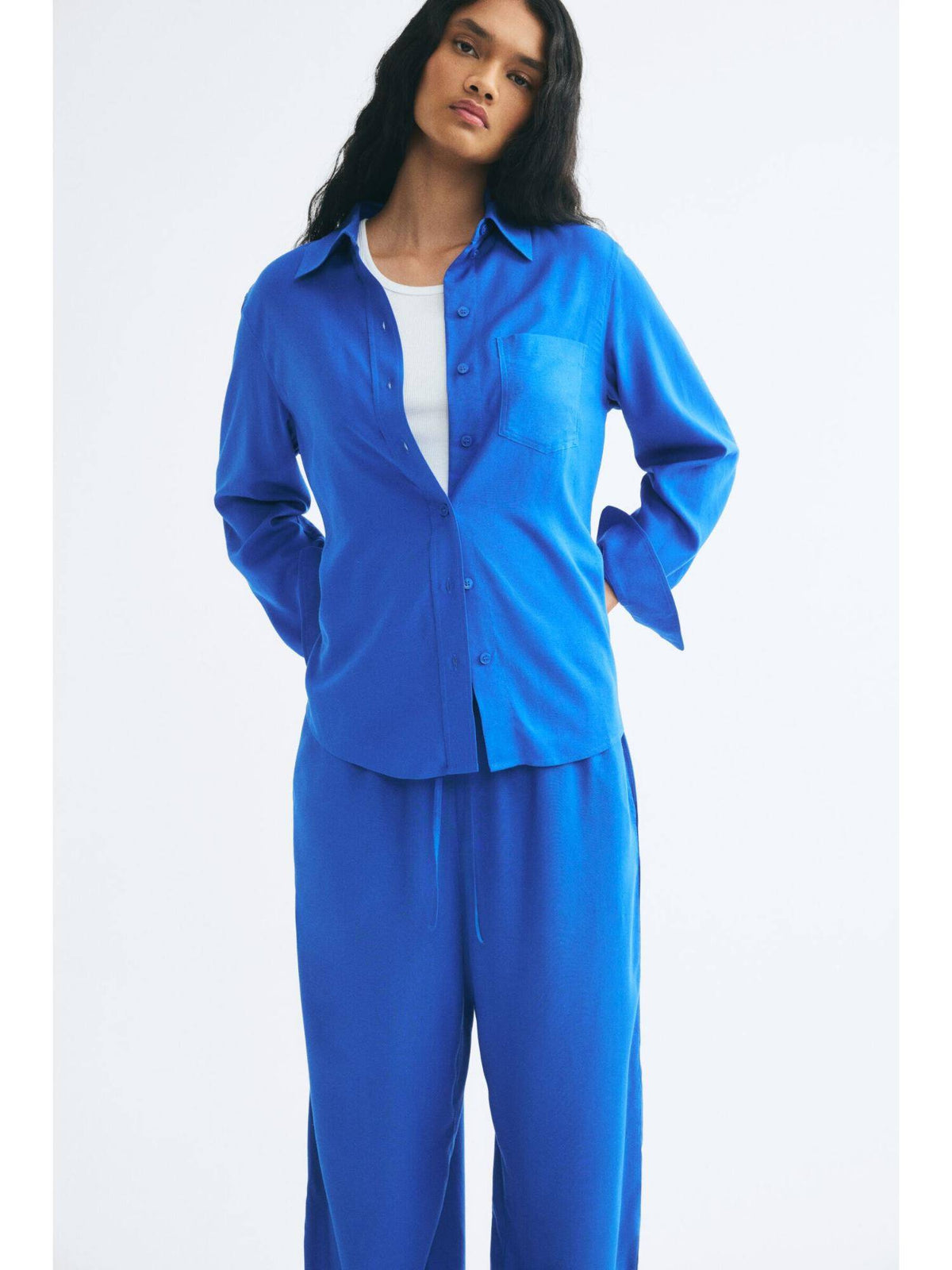 Women Brown Linen-Blend Shirt | S67 - view 11