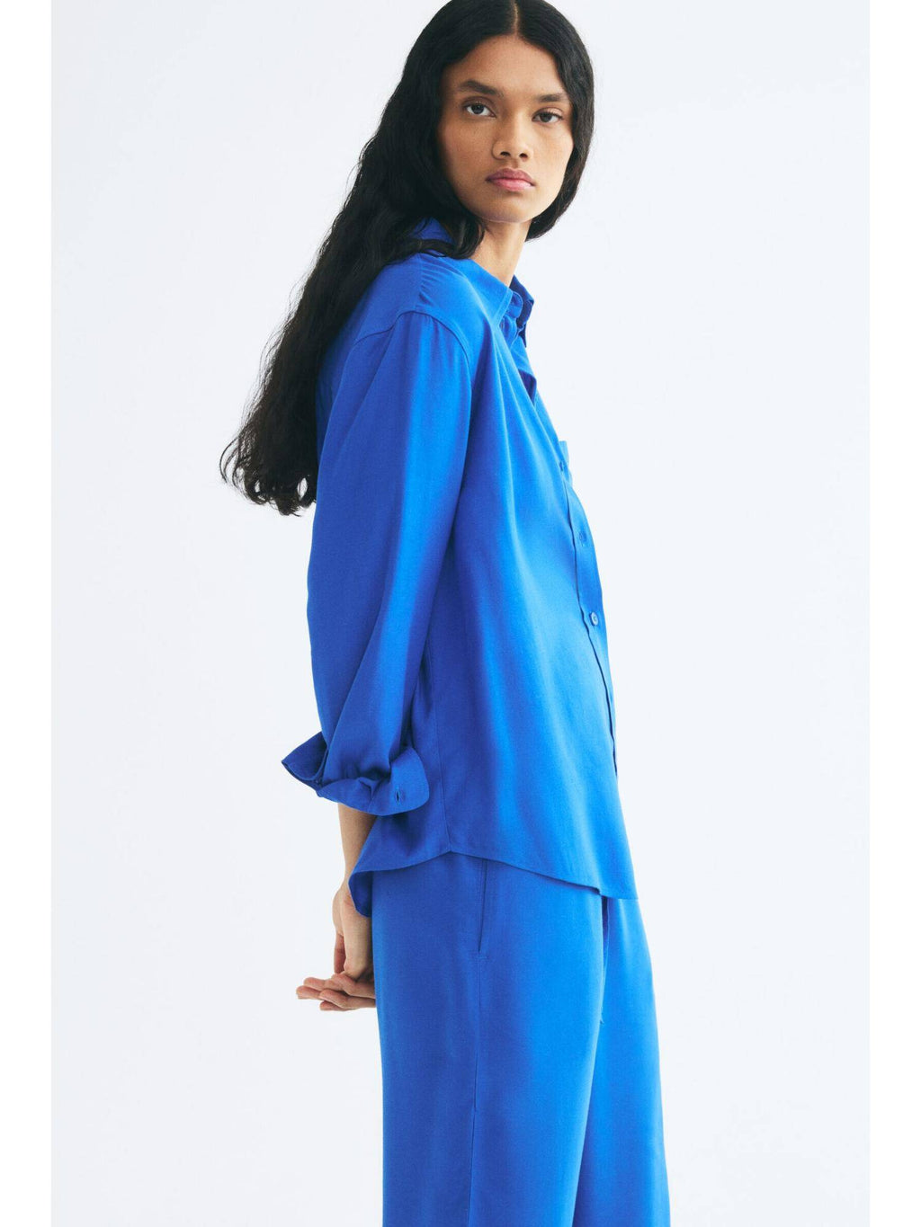 Women Brown Linen-Blend Shirt | S67 - view 13