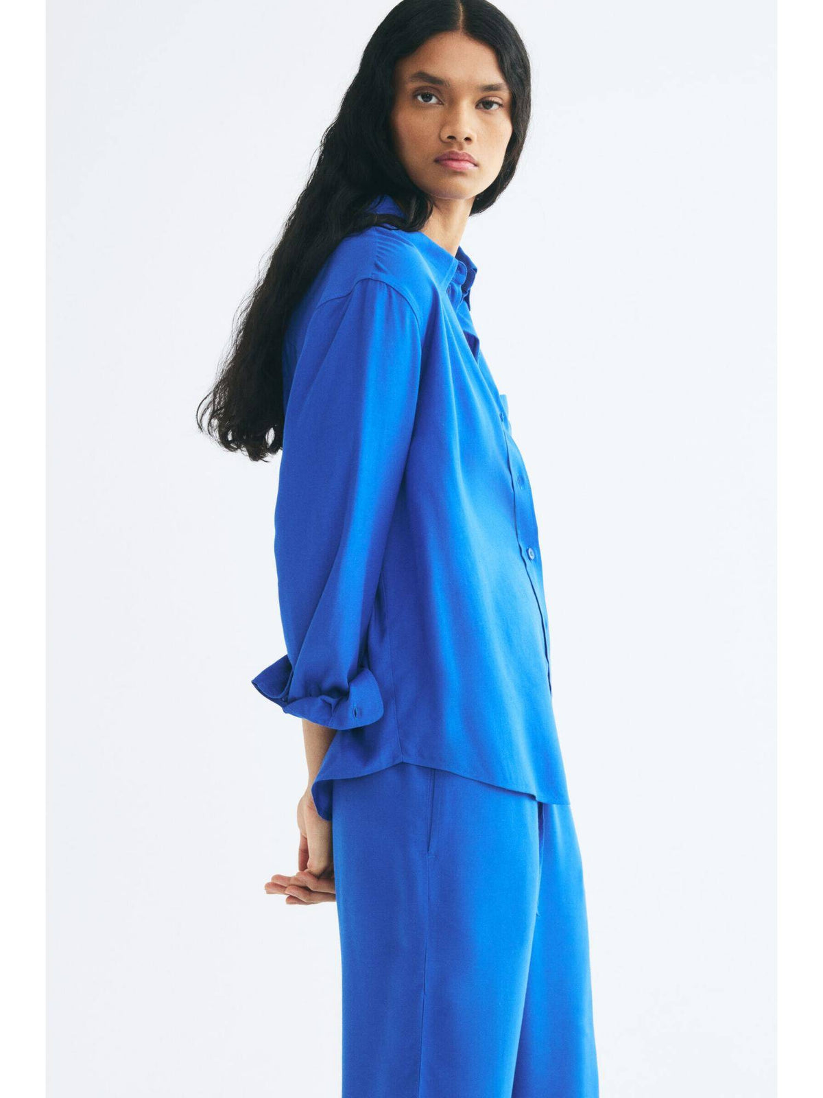 Women Brown Linen-Blend Shirt | S67 - view 13