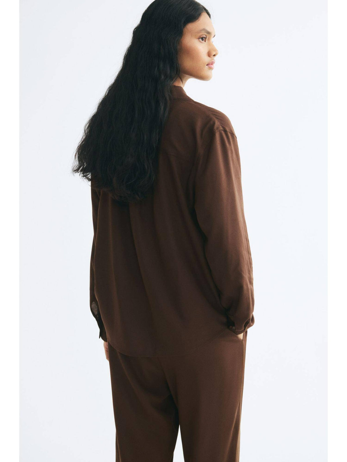 Women Brown Linen-Blend Shirt | S67 - view 4