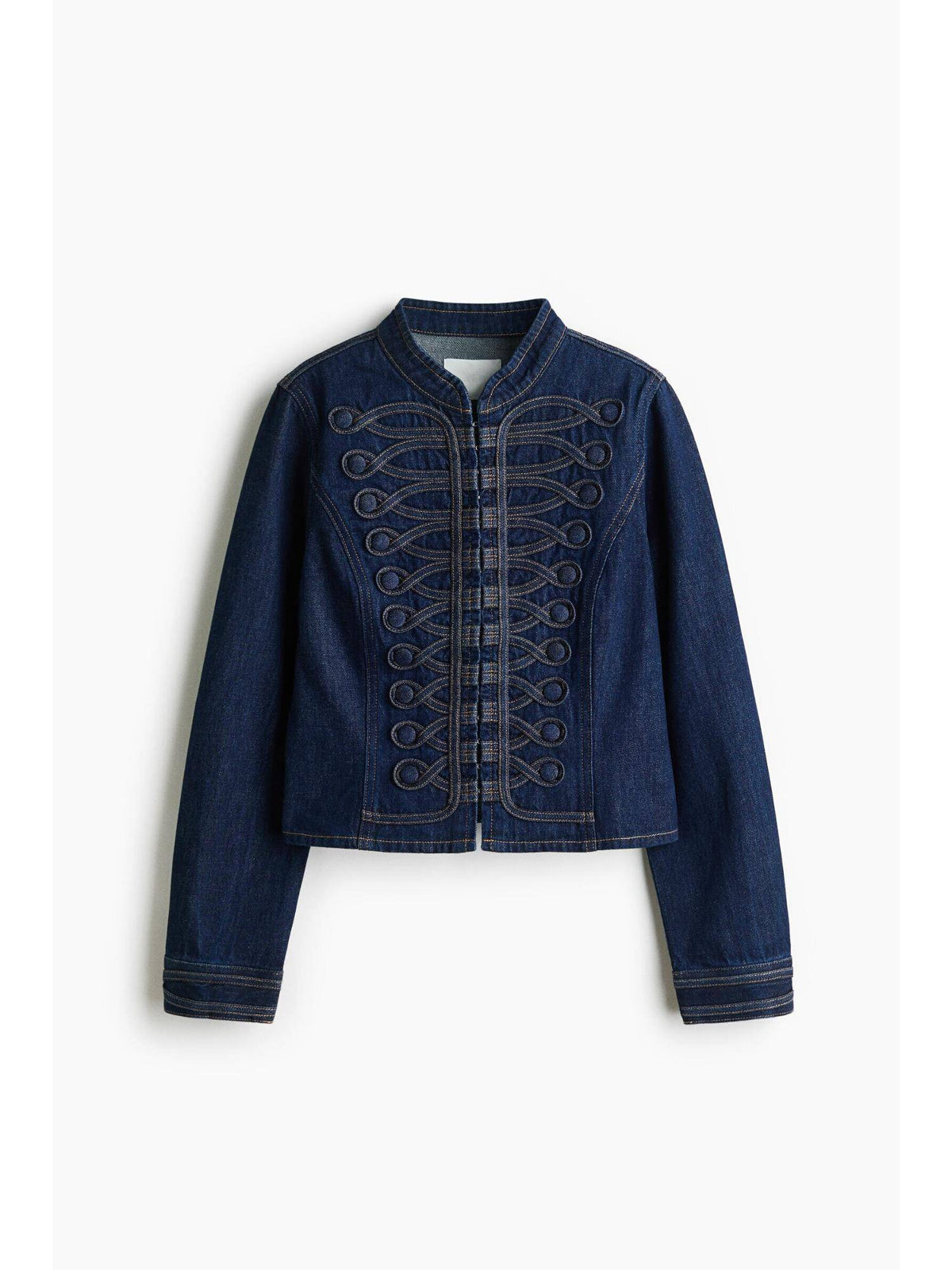 Women Blue Button-Tab Denim Jacket | JC78 - view 1