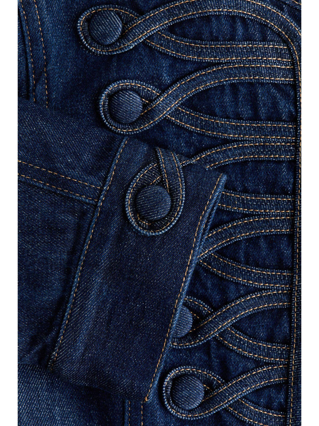 Women Blue Button-Tab Denim Jacket | JC78 - view 2