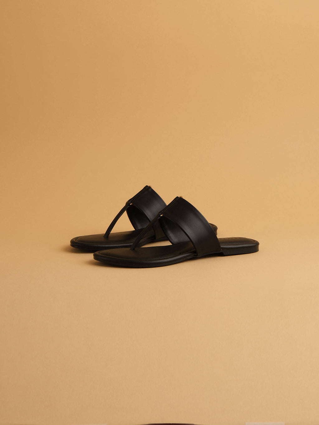 Petra Black Solid Flats | F61 - view 4