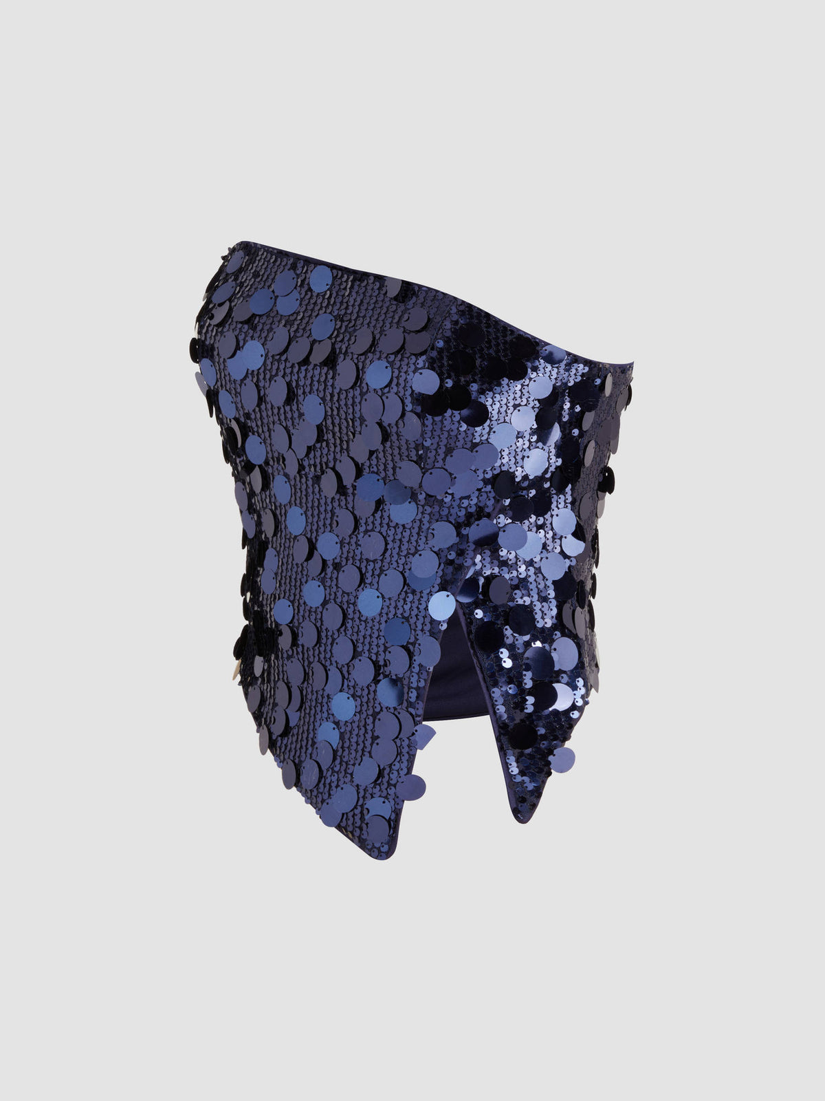 Sequin Asymmetrical Split Tube Crop Top | TT90 - view 10