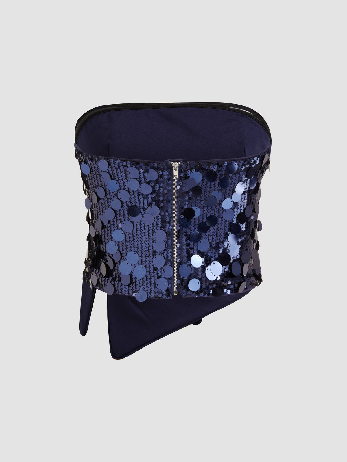 Sequin Asymmetrical Split Tube Crop Top | TT90 - view 14