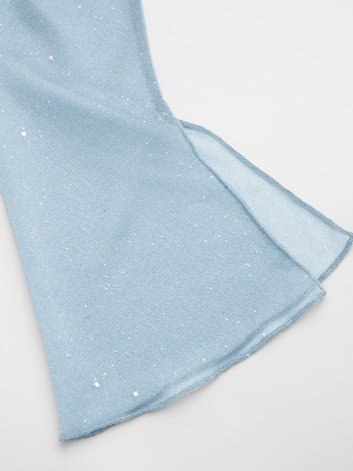 Square Neck Solid Glitter Knotted Mini Dress | D56 - view 20
