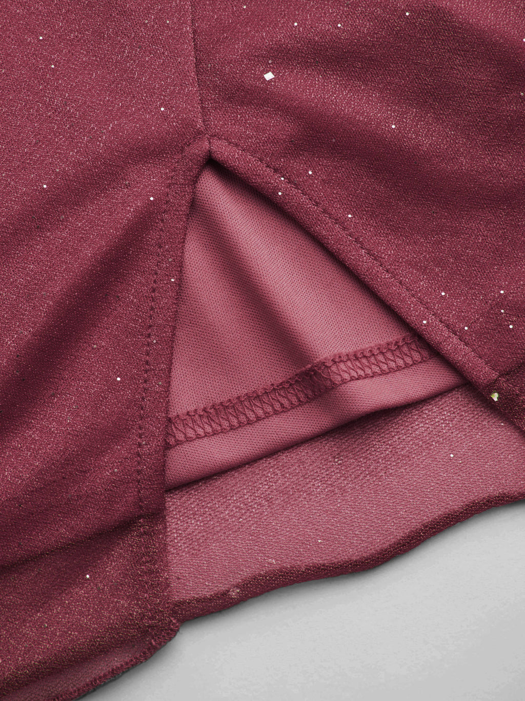 Square Neck Solid Glitter Knotted Mini Dress | D56 - view 13