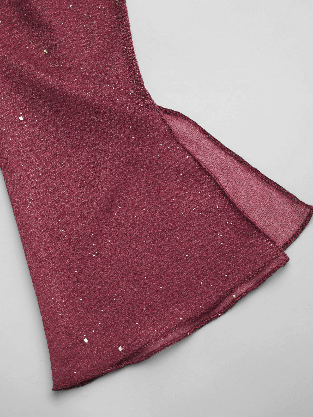 Square Neck Solid Glitter Knotted Mini Dress | D56 - view 14