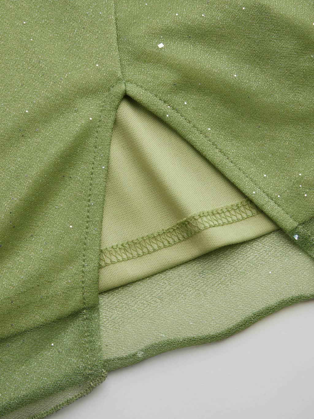 Square Neck Solid Glitter Knotted Mini Dress | D56 - view 29