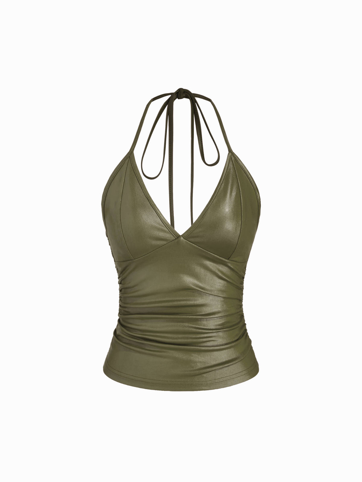 Halter Neckline Ruched Top | HT67 - view 9