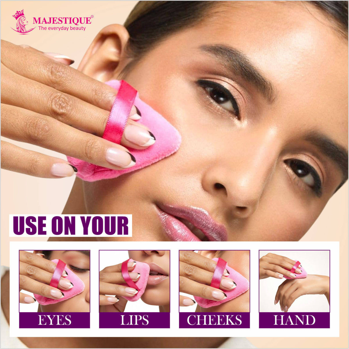 Pizza Make-Up Puff - Set Of 6 | T32 - view 3