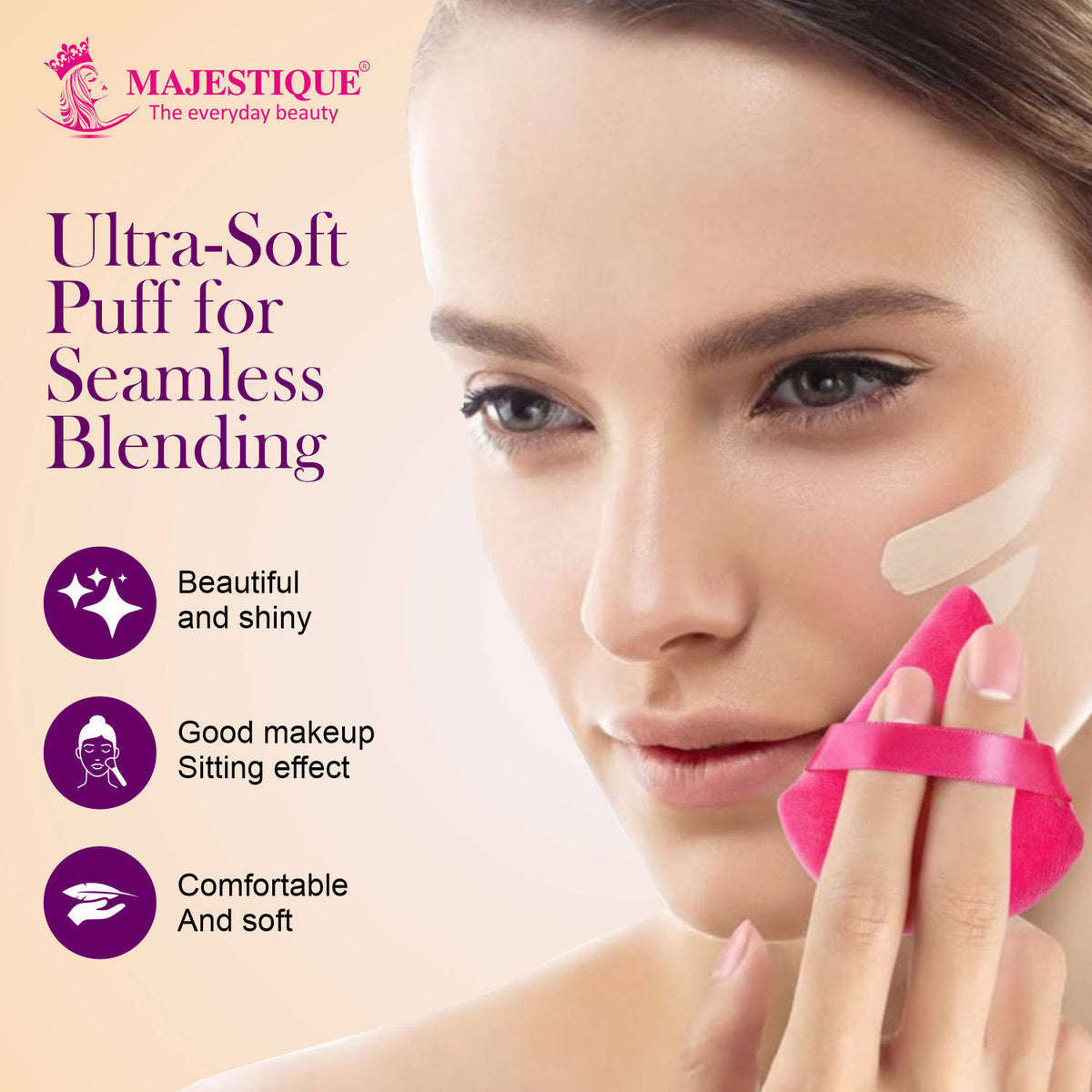 Pizza Make-Up Puff - Set Of 6 | T32 - view 4