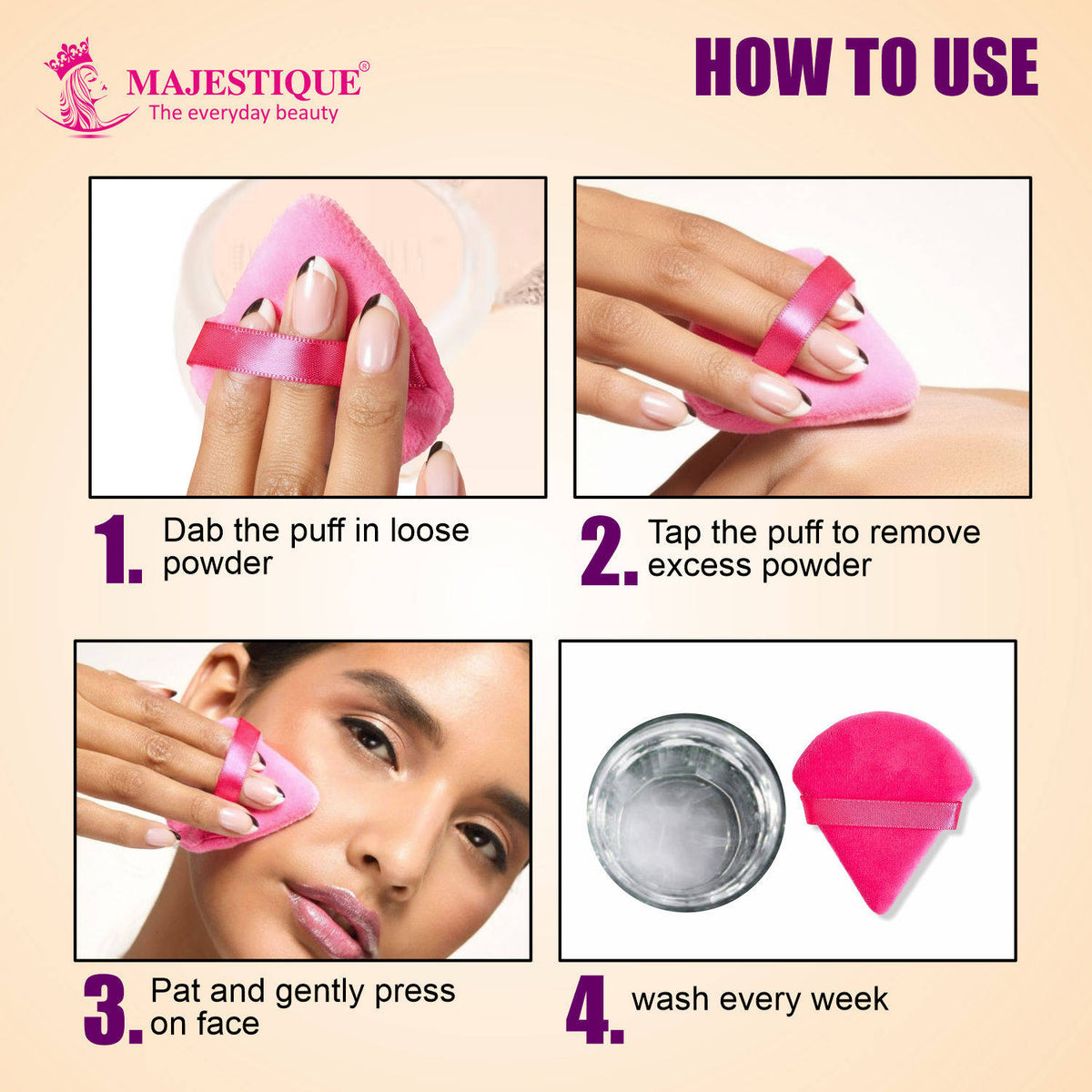Pizza Make-Up Puff - Set Of 6 | T32 - view 6