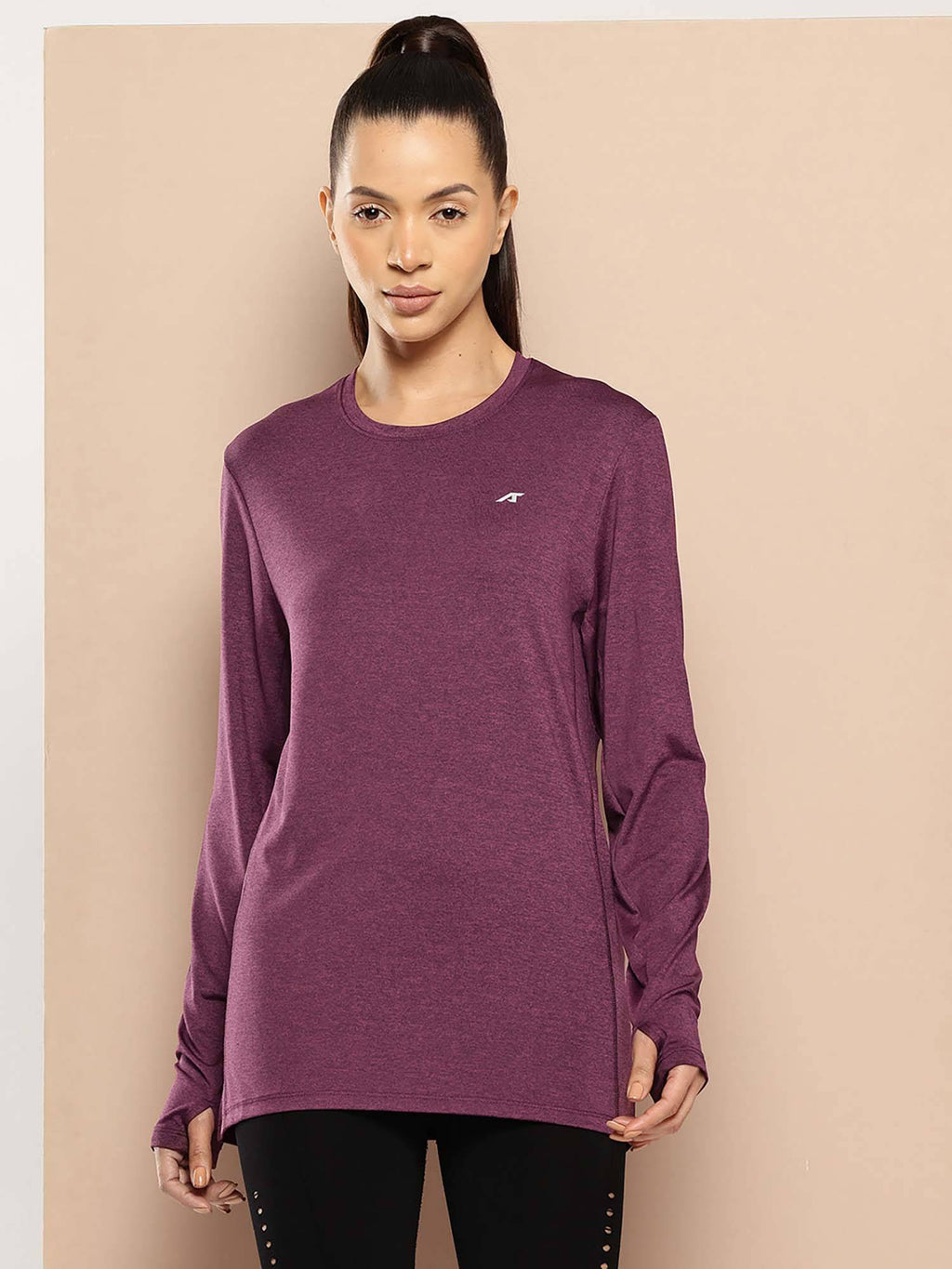 Maroon Slim Fit Pull On Round Neck T-Shirt | TS56 - view 1