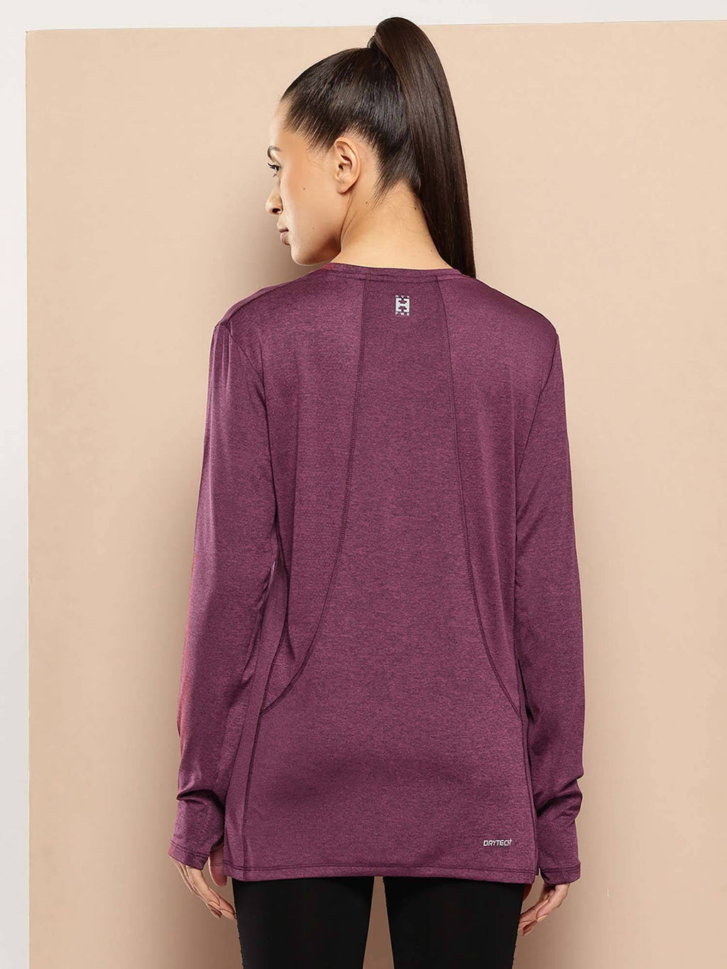 Maroon Slim Fit Pull On Round Neck T-Shirt | TS56 - view 4