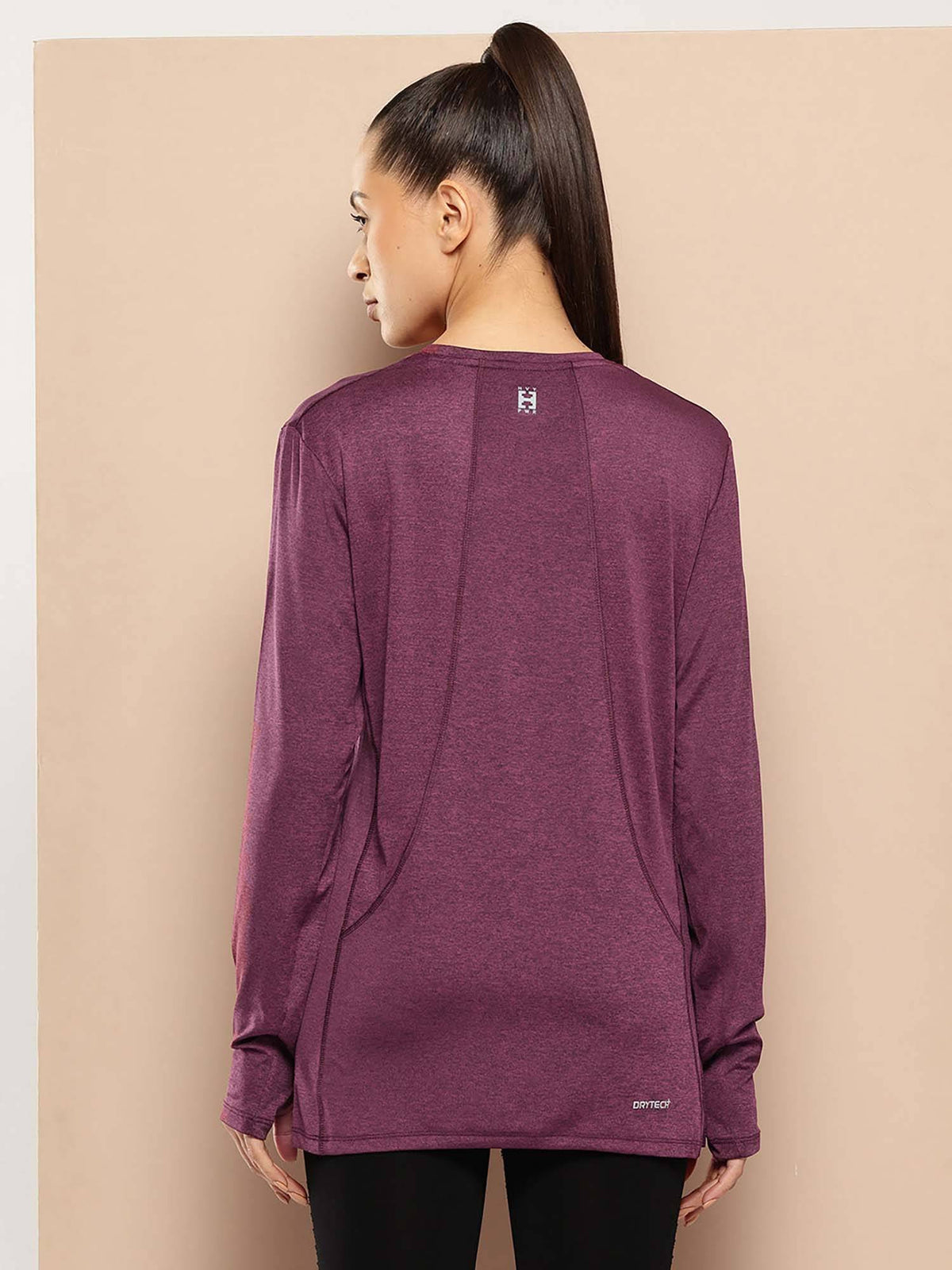 Maroon Slim Fit Pull On Round Neck T-Shirt | TT89 - view 4