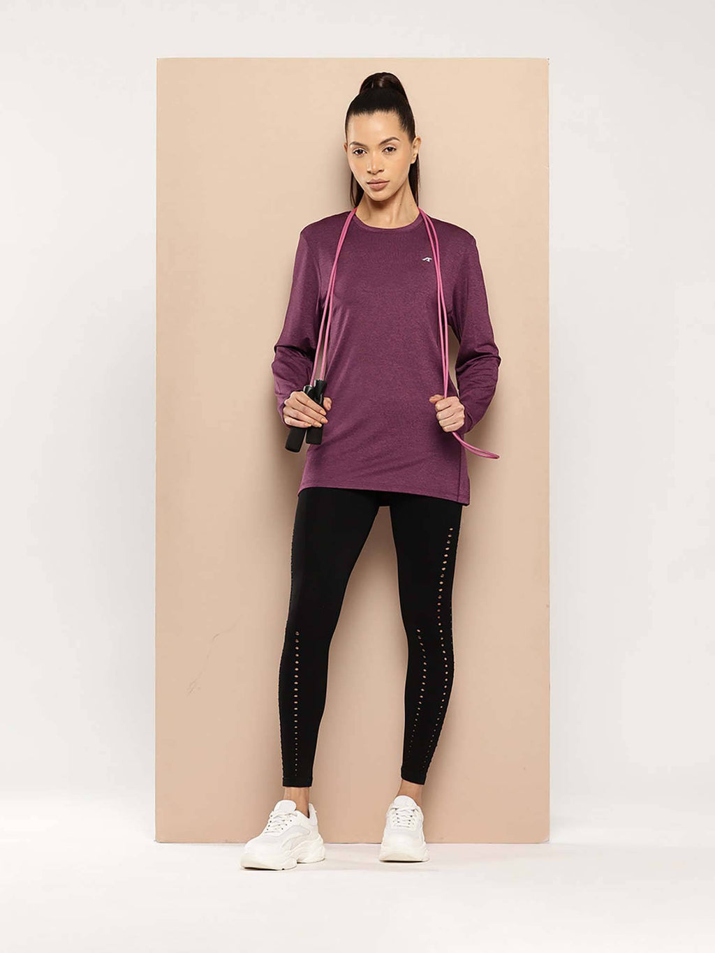 Maroon Slim Fit Pull On Round Neck T-Shirt | TS56 - view 5