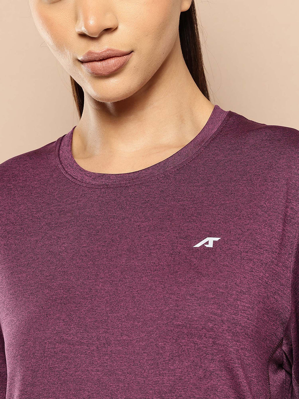 Maroon Slim Fit Pull On Round Neck T-Shirt | TS56 - view 6